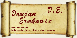 Damjan Eraković vizit kartica